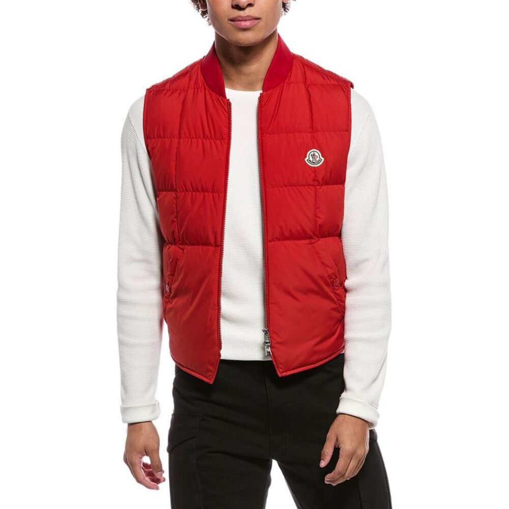 Moncler Mens  Down Vest, Red